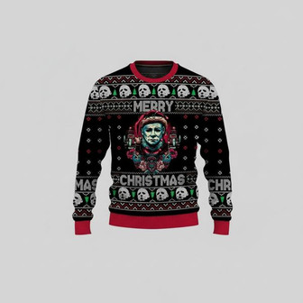 Michael Myers Christmas Ugly Sweater | Seseable CA