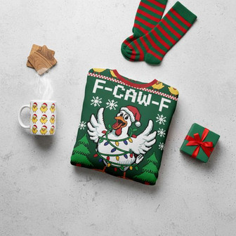 F-Caw-F Chicken Ugly Sweater | Seseable CA