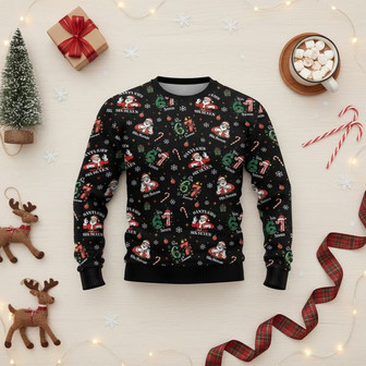 Santa Says Six Seven Christmas Ugly Sweater | Seseable CA