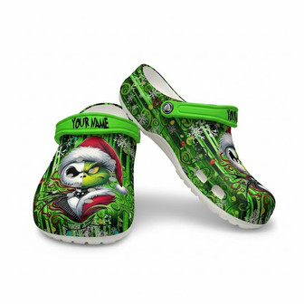 Grinch Inspired Halloween Christmas Hole Clogs - Monsterry
