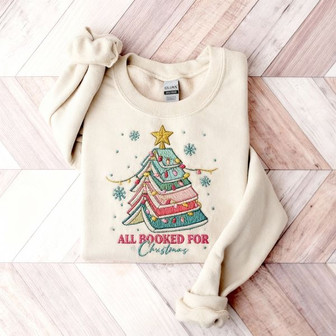 All Booked For Christmas Shirt Gift For Librarian - Monsterry