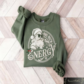 Big Nick Energy Christmas Embroidered Sweatshirt - Monsterry