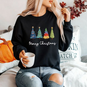 Christmas Embroidered Sweatshirt - Monsterry
