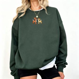 Christmas Embroidered Sweatshirt - Monsterry