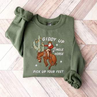 Cowboy Christmas Sweater - Monsterry