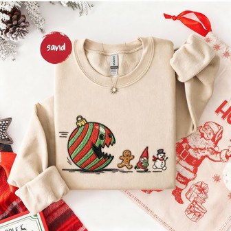 Funny Christmas Embroidered Sweatshirt - Monsterry
