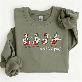 Funny Goose Christmas Embroidered Sweatshirt - Monsterry