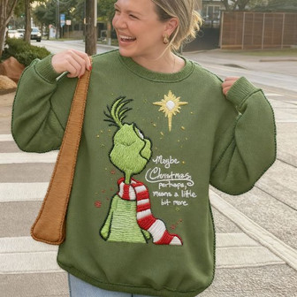 Grinch Embroidered Sweatshirt Christmas Grinch Shirt Grinch Shirt Grinchmas Shirt Christmas Funny Grinch Shirt Ew People Shirt Christmas Gift - Monsterry