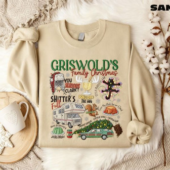 Griswold Christmas Embroidered Sweatshirt - Monsterry