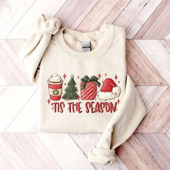 Tis The Season Christmas Embroidered Sweatshirt - Monsterry UK