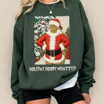 Vintage Hoobie Whatty Christmas Embroidered Sweatshirt - Monsterry