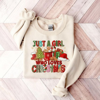 Women's Christmas Embroidered Sweatshirt - Monsterry