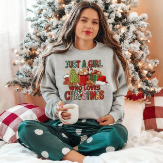 Women's Christmas Embroidered Sweatshirt - Monsterry