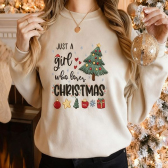 Women's Christmas Embroidered Sweatshirt - Monsterry