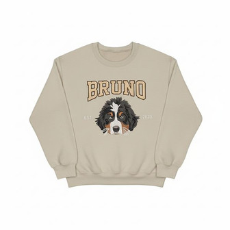 Cherished Pet Portrait Custom Embroidered Sweatshirt Gift - Thegiftio