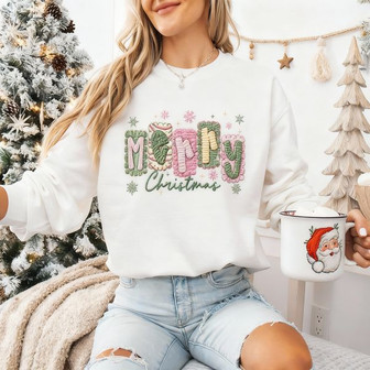 Christmas Embroidered Sweatshirt - Monsterry