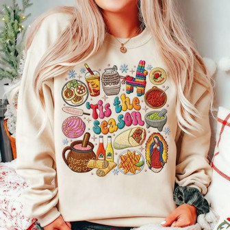 Christmas Tis The Season Embroidered Sweatshirt - Monsterry
