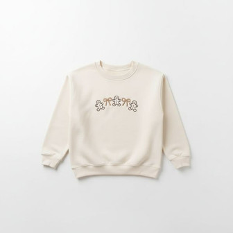 Cozy Christmas Bows & Gingerbread Delight Embroidered Sweatshirt - Thegiftio