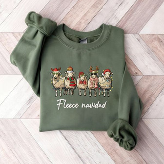 Fleece Navidad Christmas Embroidered Sweatshirt - Monsterry