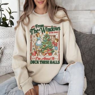Funny Retro Christmas Embroidered Sweatshirt - Monsterry