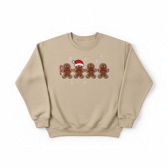 Gingerbread Comfort - Festive Women's Embroidered Sweatshirt Style - Thegiftio UK
