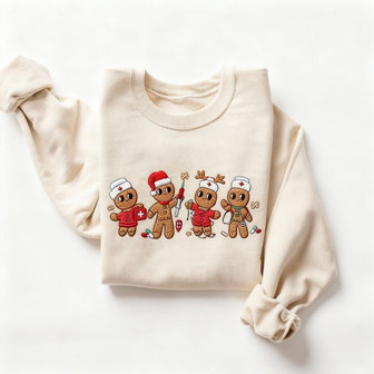 Hero Holiday Cheer - Nurse Life Embroidered Christmas Sweatshirt - Thegiftio UK