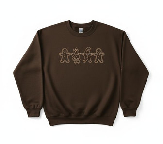 Holiday Baking Joy - Sweet Gingerbread Embroidered Sweatshirt - Thegiftio UK