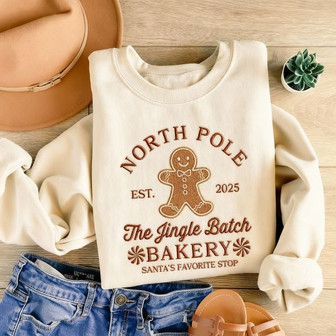 Holiday Baking Magic - North Pole Cookie Embroidered Sweatshirt - Thegiftio UK