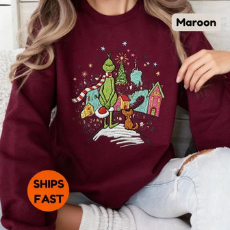 Retro Grinch Christmas Shirt - Monsterry