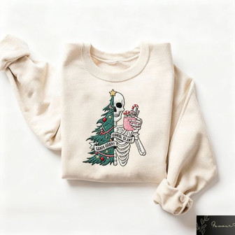 Sorta Merry Sorta Scary Embroidered Sweatshirt - Monsterry