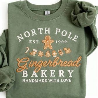 Sweet Holiday Bake Shop Embroidered Sweatshirt Delight - Thegiftio UK