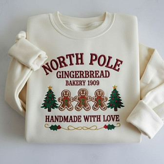 Sweet Holiday Baking Embroidered Christmas Sweatshirt Joy - Thegiftio UK