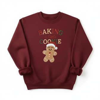 Sweet Oven Surprise - Embroidered Cookie Announcement Sweatshirt - Thegiftio UK