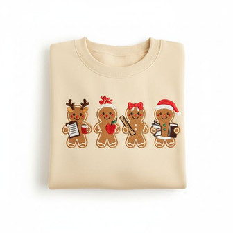 Teacher's Heartfelt Holiday Embroidered Sweatshirt Gift Idea - Thegiftio