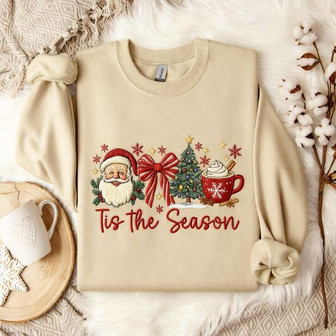Tis The Season Embroidered Sweatshirt - Monsterry
