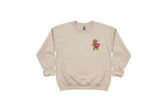 Warmth & Cheer - Festive Gingerbread Cookie Embroidered Sweatshirt - Thegiftio UK