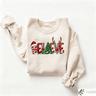 Womens Christmas Embroidered Sweatshirt - Monsterry