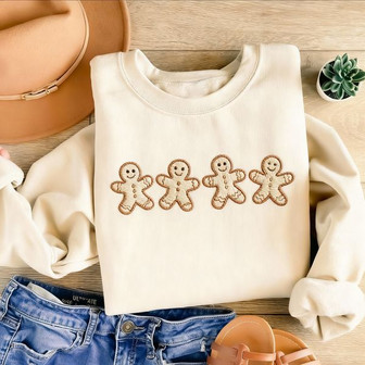 Women's Christmas Graphic Tee Style Embroidered Sweatshirt Delight - Thegiftio UK