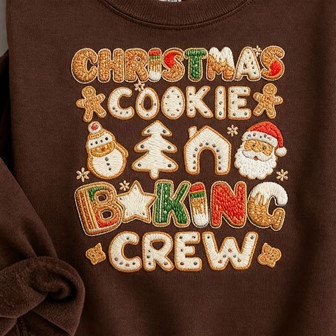Bake Up Cheer - Cozy Holiday Kitchen Embroidered Sweatshirt - Thegiftio UK