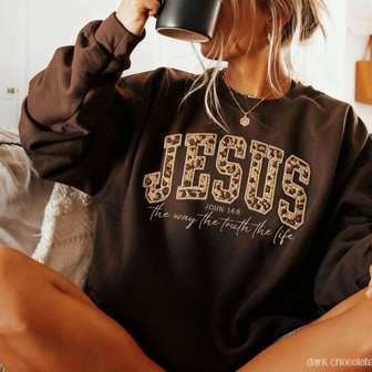 Christian Jesus Embroidered Sweatshirt - Monsterry