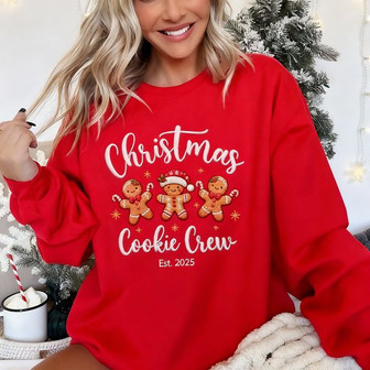 Christmas Cookie Crew Christmas Embroidered Sweatshirt For Group - Thegiftio UK