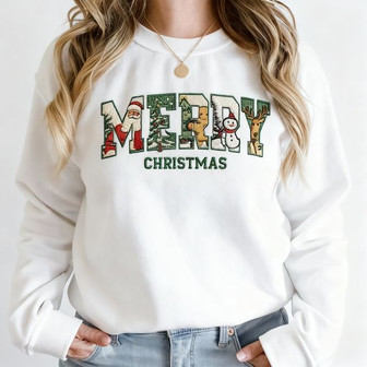 Christmas Embroidered Sweatshirt - Monsterry
