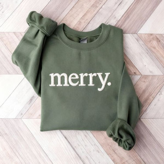 Christmas Embroidered Sweatshirt - Monsterry