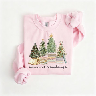 Cozy Christmas Read Embroidered Sweatshirt for Book Lovers - Thegiftio