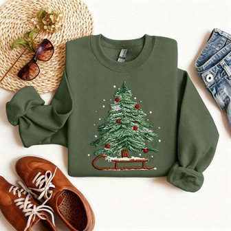 Elegant Ladies' Embroidered Sweatshirt for Festive Occasions - Thegiftio UK