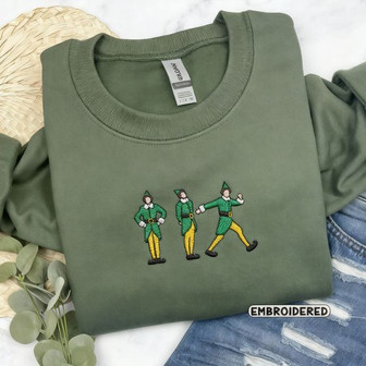 Embroidered Christmas Embroidered Sweatshirt - Monsterry