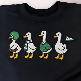 Embroidered Philadelphia Silly Goose Mafia Embroidered Sweatshirt - Monsterry