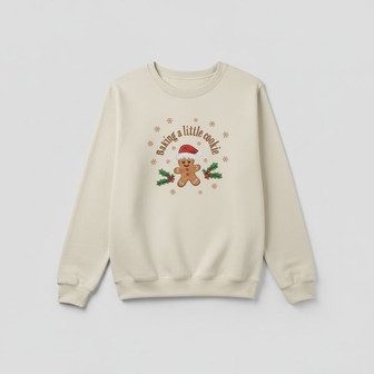 Embroidered Sweatshirt - Sweet Baking Announcement Cookie Comfort - Thegiftio UK