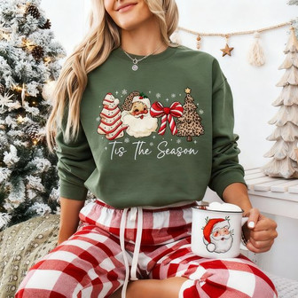 Festive Comfort - 'Tis The Season' Embroidered Sweatshirt Cheer - Thegiftio UK