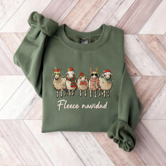 Fleece Navidad Christmas Embroidered Sweatshirt - Monsterry